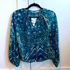 Zara Sheer Shimmer Blouse